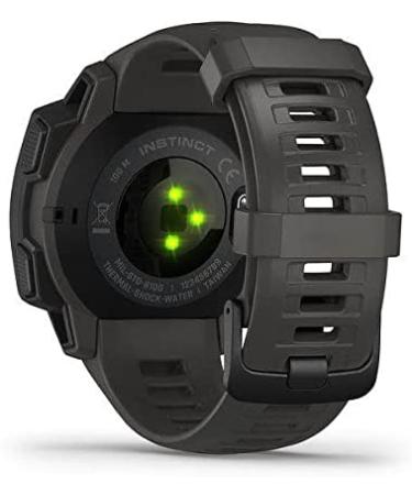 Garmin Instinct Graphite Outdoor Watch with GPS, Glonass, Galileo, Heart Rate Monitoring, Compass - Buy Online on GoSupps.com
