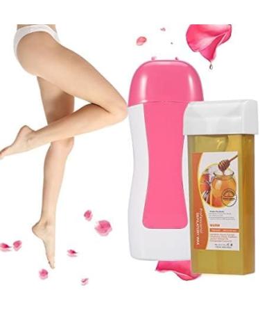 Professional Hair Removal Set - Wax Roller with Thermal Wax & Accessories | 100g Wax Spatulas & Strips for Smooth Skin - Buy Online on GoSupps.com