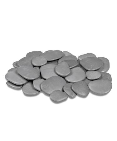 Kalapanta-decoration stones made of recycled plastic for vases painting aquariums garden ( 5-8 cm | about 45 pieces gray) made in Italy 5-8 cm |about 45 pieces gray
