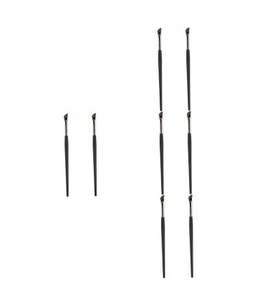 Baluue 8 Pcs Eyebrow Brush Portable Eyeliner Brush Thin Makeup Brush Flat Eyeliner Brush Angled Brush Wood