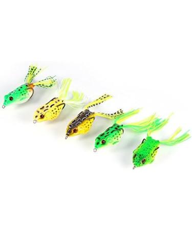 Topwater Frog Lure Set - 5 Soft Fishing Frogs & Tackle Box for Ultimate Fishing Bait Supplies - Buy Online on GoSupps.com