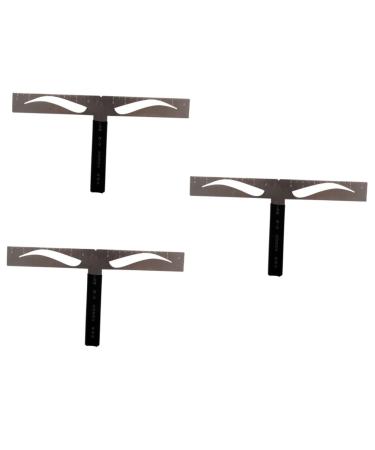 FOMIYES 3pcs Eyebrow Ruler Stencil Brow Stencils Eyebrow Stencil Kit Template Suite With Box