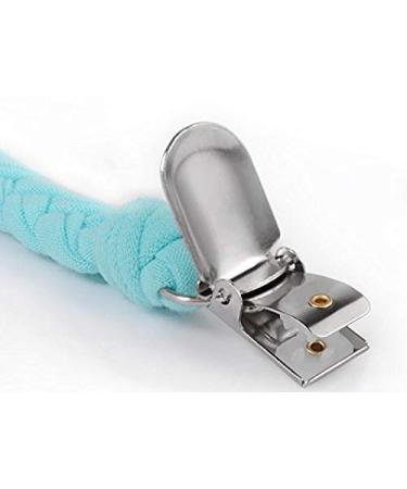 EXQUILEG Pacifier Strap Set - 4Pcs Cotton Baby Pacifier Chain Clips with Stainless Steel Clamps - Unisex Baby Accessories (LA14) - Buy Online on GoSupps.com