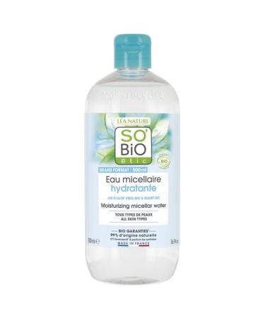 SO'BIO ÉTIC - Organic Aloe Vera Micellar Cleansing Lotion 500Ml - Pack of 3 - Sold in Packs