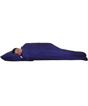Purple Blue 100% Pure Mulberry Silk Single Sleeping Bag Liner Travel Sheet Sleepsack 83"x33" - Buy Online on GoSupps.com