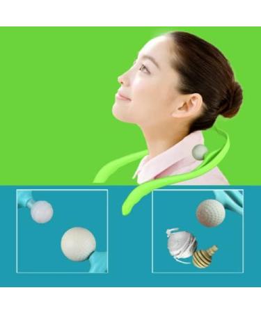 Neck Massager & Scooter Ball - Self-Massage Tool for Shoulder & Back Pain Relief (Green) | International Shipping - Buy Online on GoSupps.com