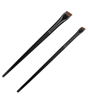 IWOWHERO 3 Sets Eyeliner Brush Makeup Brush Ear Multifunctional Eyebrow Brush Wood Black
