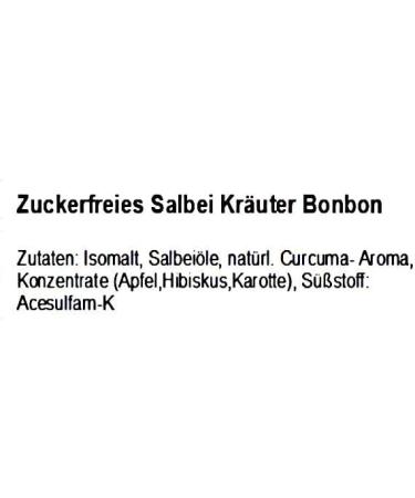  pin24shop 50g Sugar-free sage candy with the intense taste of sage oil - Buy Online on GoSupps.com