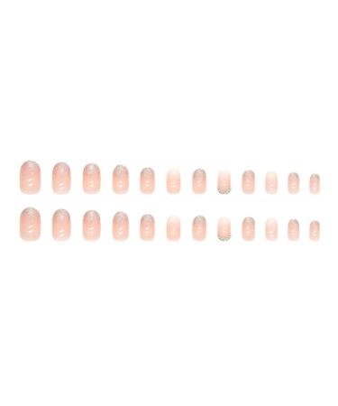 Shop Kquee Nest Color Gradient Pink Acrylic Press-On Nails - Medium Almond Shape Glitter Sequin Full Cover - 24PCS Shiny Fake Nails for Instant Glam - Buy Online on GoSupps.com