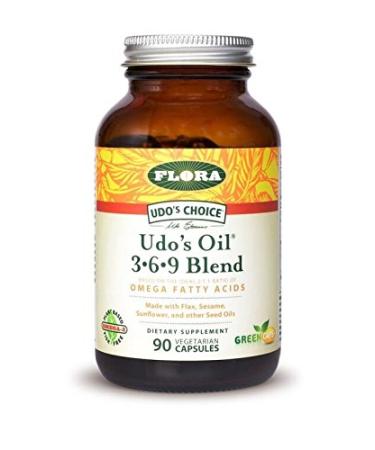 Flora - Udo's Choice, Omega 369 Oil Blend, Vegetarian Capsules, 90 Count