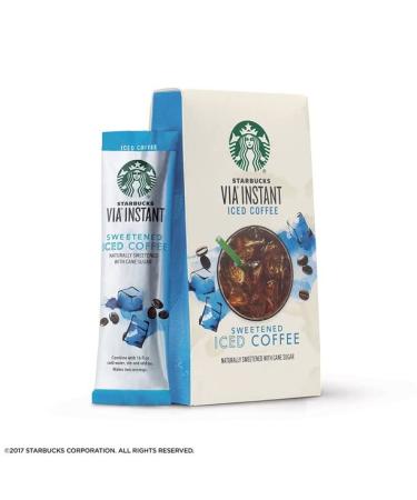 Starbucks VIA Sweetened Iced Coffee - 3 Boxes, 5 Packets Each with Exclusive Coffee Sticker - Buy Online on GoSupps.com