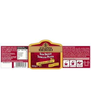 Filippo Berio Sun Dried Tomato Pesto 3 x 350g Boxed Slamtech - Buy Online on GoSupps.com