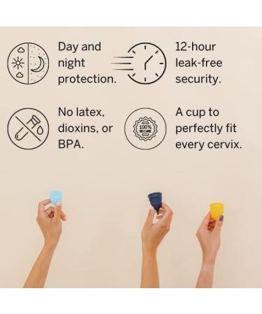 Soft Menstrual Cups for Tilted Cervix - Buy One Give One - Includes Ebook, Cleaning Wipes, Lube & Storage Bag - Small & Large Sizes - Tampon & Pad Alternative - Buy Online on GoSupps.com