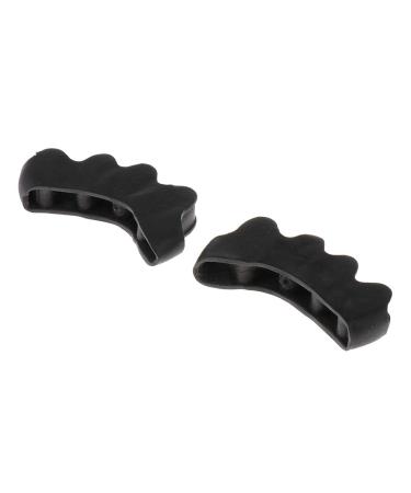Silicone Toe Separators for Nail Art | Pedicure Relaxing Toes - 1 Pair (Black) | International Shipping Available - Buy Online on GoSupps.com