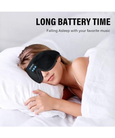 Sleep Mask with Bluetooth Headphones - 3D Blackout Eye Patches | Ultra-Thin Stereo Speakers & White Noise for Side/Back Sleepers | Perfect Travel Gift for Women & Men - Buy Online on GoSupps.com