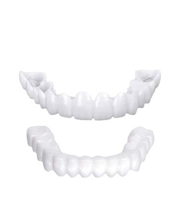 Congming-huajia 1 pair of cosmetic veneer teeth of temporary dentures teeth direct teeth direct teeth up and down veneer buckle comfortable dentures bad teeth