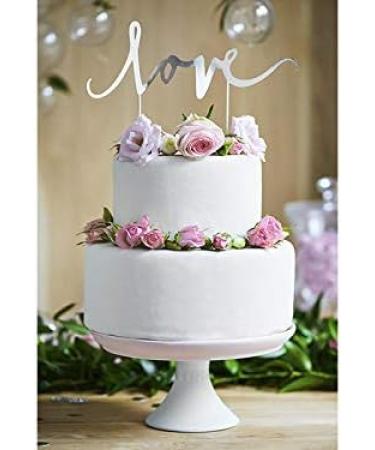 Schnooridoo Cake Topper - Elegant Silver Cake Decoration for Weddings & Birthdays | International Shipping - Buy Online on GoSupps.com