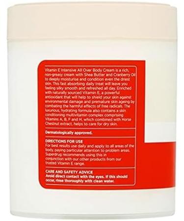 Superdrug Vitamin E Intensive All Over Body Cream 475ml - Buy Online on GoSupps.com