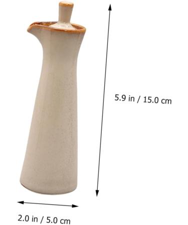 Zerodeko Condiment Bottles Kitchen Gadget Kitchen Things Condiment Canister Soy Sauce Can Kitchen Sauce Holder Liquid Condiment Dispenser Jug for Oil Vinegar Cruet Syrup Ceramics Olive Oil 5X15CM Beige - Buy Online on GoSupps.com