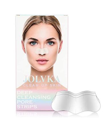 JOLVKA Blackhead Pore Strips for Face Nose Pores - 65 Strips - Charcoal Blackheads Removal - Blackhead Remover Strip - Black Head Nose Strips 65 Count (Pack of 1)