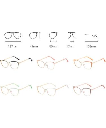 Kachawoo Blue Light Blocking Glasses - Retro Cat Eye Metal Frame for Women - Anti Blue Light Computer Eyewear in Gold & Purple - Buy Online on GoSupps.com