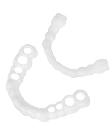 TOSSPER Cosmetic Teeth Denture Teeth Cosmetic Simulated Braces Upper Braces + Lower Braces The Tooth snap Cap on