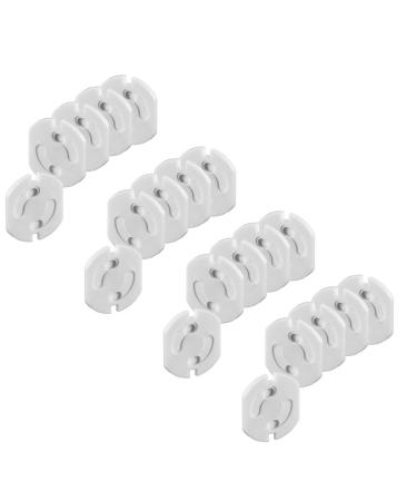 Offgridtec 20x child safety lock for socket with rotating mechanism - socket safety lock white baby toddler