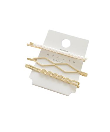 Ipetboom Set Pearl Metal Hair Clips Crystal Hair Barrettes Pearl Hair Clip Bridal Hair Clip Korean Fashion Hair Clip Fashion Hair Clips Bobby Hair Pin Manual Bride Side Clip