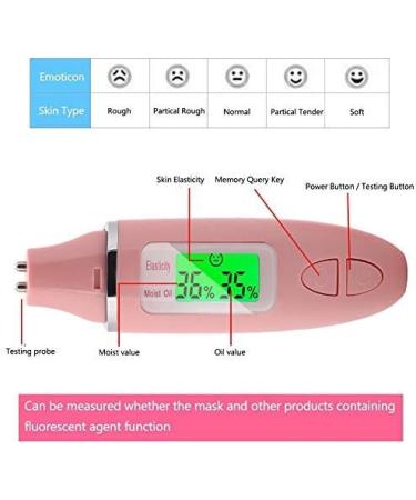 Uxsiya Digital LCD Skin Tester Skin Oil Analyzer Skin Hydration Analyzer for Detect Skin Condition and Facial Care - Buy Online on GoSupps.com