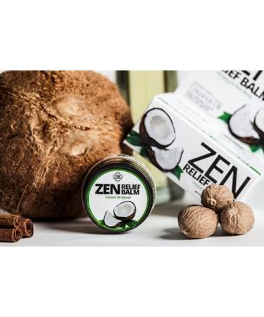 ZEN Relief Balm - 0.7 oz - Coconut Oil, 11 Essential Oils - Relieves Muscle Pain, Spasms, Cramps, Headaches, Backaches - Moisturizing - Buy Online on GoSupps.com