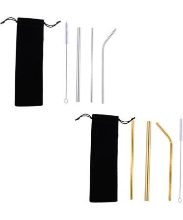 Buy SOLUSTRE 8 Pcs Stainless Steel Drinking Pipettes - Set of 2 Silver & 2 Stainless Steel for Precision Dispensing | International Shipping Available - Buy Online on GoSupps.com