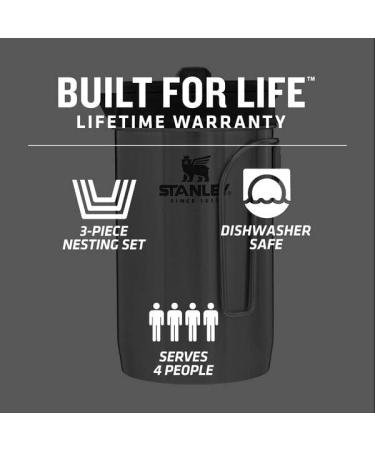 Stanley Adventure Boil + Brew French Press 32 oz - Stainless Steel - Buy Online on GoSupps.com