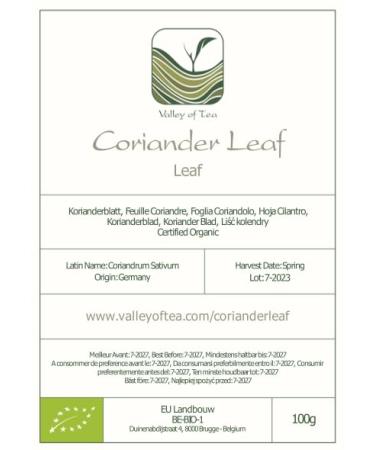 Organic Dried Coriander Leaves - Premium Quality Spice (100g) | Dried Coriander Leaf for International Shipping - Buy Online on GoSupps.com