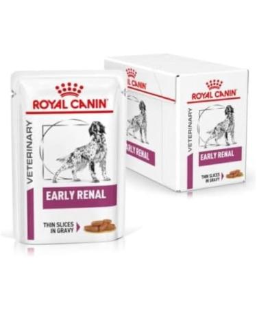 Royal Canin Veterinary Early Renal | Pack of 4 | 4 x 12 x 100 g | Complete dietetic food for adult dogs | for the support of renal function | Chunks in sauce - Buy Online on GoSupps.com