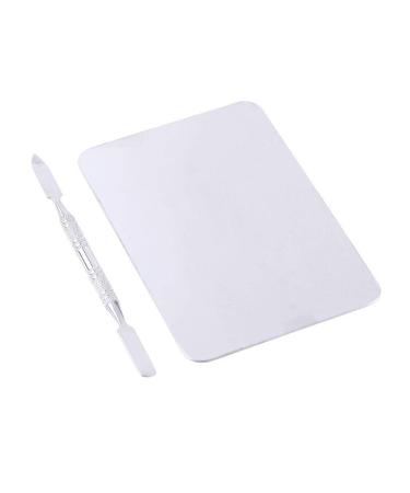 High-Quality Stainless Steel Makeup Mixing Tool & Spatula for Nail Pigments & Foundations | Rectangular Palette (83g) - Buy Online on GoSupps.com