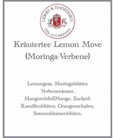  Lerbs & Hagedorn Lerbs & Hagedorn Lemon Move (Moringa Verbena) | 1 kg (approx. 81 liters) lemongrass moringa leaves verbena mango cubes - Buy Online on GoSupps.com