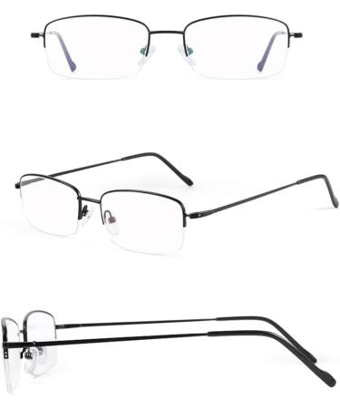 Buy Riccie Men's Titanium Glasses - Blue Light Protection HD Aspherical Resin +0.5 to +3.0 - Lightweight & Stylish - Buy Online on GoSupps.com