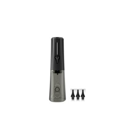 Ear Wax Removal Kit - Water Powered Ear Cleaner with 6 Reusable Replacement Tips and 3 Water Pressure Modes Safe and Effective Electric Ear Wax Removal Tool IPX7 Waterproof Dull Black