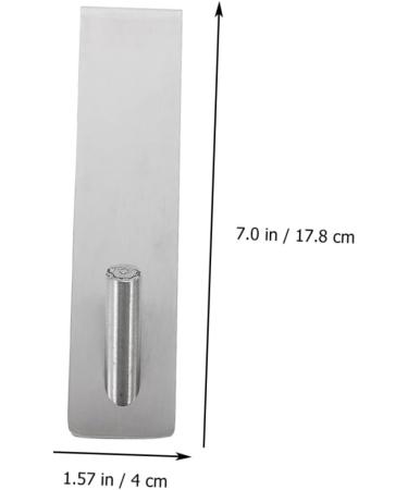 Gadpiparty 4 Pcs Bathroom Door Hook Shower Door Towel Rack Bath Towel Hook Bathroom Hanger Coat Hook Metal 17.8X4CMx2pcs Silverx2pcs - Buy Online on GoSupps.com
