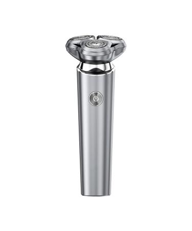 Head Shavers for Bald Men Electrical Rotary Shaver Type-C Rechargeable Full Body IPX7 Waterproof Wet Dry Dual Use Magnetic Cutter Blade for Man Silver