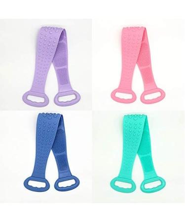 Silicone Body Brush - Soft Double-Sided Bathing & Shower Brush for Body & Face (Pink) - Perfect for Gentle Exfoliation & Massage - International Shipping Available - Buy Online on GoSupps.com