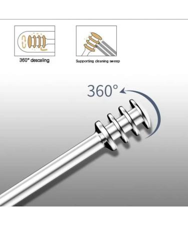6Pcs Stainless Steel Ear Wax Remover Tool Set - Joromy Spiral Ear Pick & Cleaner Spoon - Buy Online on GoSupps.com