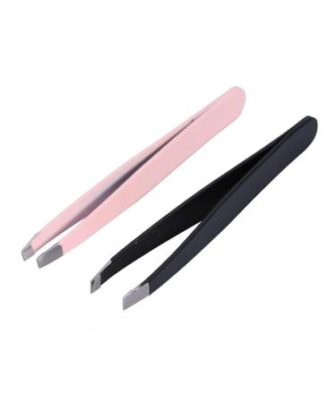Eyebrow Tweezers Set 2 Sets Stainless Steel Tweezer for Ingrown Hair Removal Professional Makeup Beauty Tool for Eyebrows Plucking and Facial Body Ingrown Hair