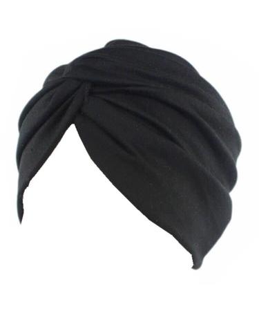 beauty YFJH Chemo Sleep Turban Headwear Scarf Beanie Cap Hat for Cancer Patient Hair Loss Black