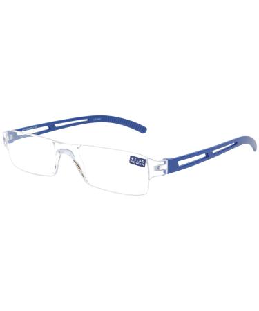 I NEED YOU reading glasses model " JOY " blue frameless reading aid for women & men +1.5
