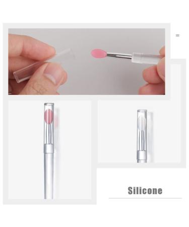 Beavorty Makeup Silicone Lip Brush Set - 6pcs Lidded Lipstick Applicators for Lip Cream & Eyeshadow | International Shipping - Buy Online on GoSupps.com