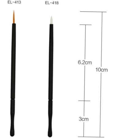 SOESFOUFU Makeup Eye Wands 50pcs Eyeliner with Brush Applicator White Eye Makeup Tools Eyeliner Brush Disposable Wand 10*0.5cm White - Buy Online on GoSupps.com