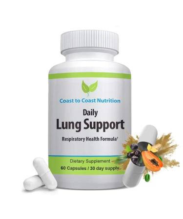 Daily Lung Cleanser & Detox Support Supplement | Refresh Your Lungs to Breath Easier | Relieve Respiratory Problems & Address Problems Like Allergies Wheezing and Coughing | 60 Capsules