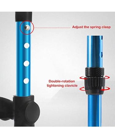 Adult Folding Forearm Crutch with Open Cuff Blue Portable Adjustable Walking Stick for Elderly Disabled and Physically Impaired 1 Unit Safehappy Smooth Sailing - Buy Online on GoSupps.com