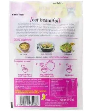 Itsu Miso'Easy Traditional Miso 105g (Pack of 5 x 21g) - Itsu's delicious miso paste is blended with herbs and spices to create delicious delicious miso - Buy Online on GoSupps.com